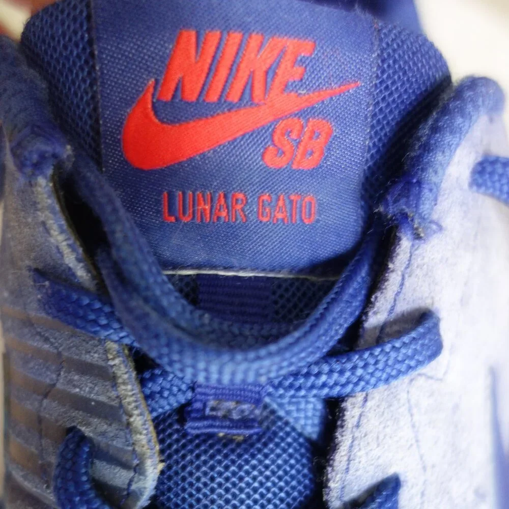 NIKE SB Lunar Gato Blue w/ Red Sneakers – Men’s 12